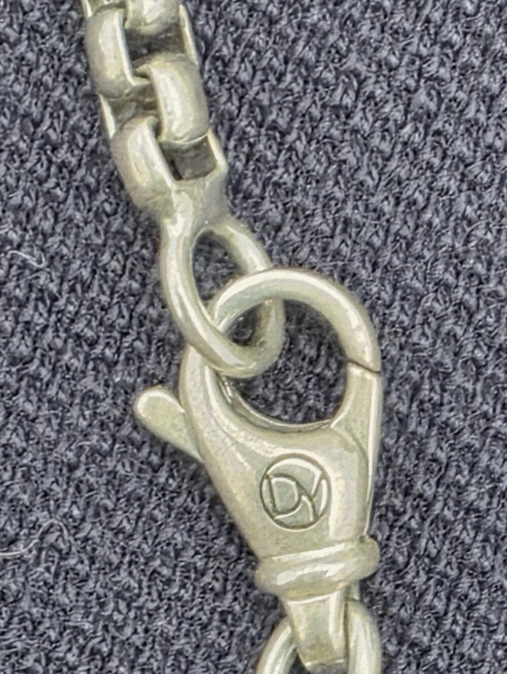 David Yurman Sterling Silver Dagger Pendant Necklace-3.6mm Box Chain Brand New